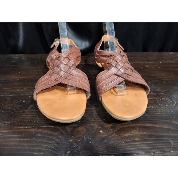 EUC Huraches by BearPaw Agate Brown Leather Sandals/Sz. 11 - Picture 5 of 8